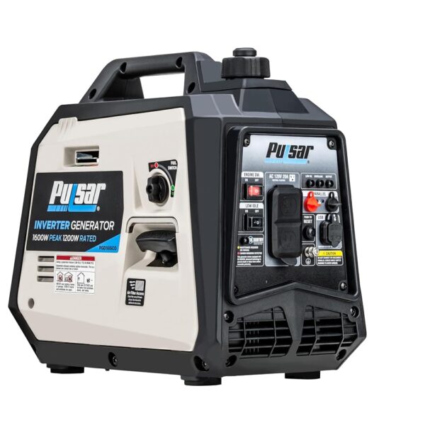 Generador Inversor Pulsar PGD16ISCO Gasolina 1600 Watts Portátil Blanco