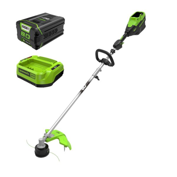 Cortadora de Cuerdas Greenworks ST80L2510 80V 16 pulgadas Sin Escobillas Batería 2.5 Ah y Cargador Incluidos