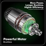 Cortacésped Inalámbrico Autopropulsado Greenworks MO80L416 80V 21 Pulgadas Motor Sin Escobillas Batería 4.0 Ah
