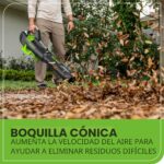 Soplador de Hojas Inalámbrico Greenworks BL80L2515 80V 700 CFM 170 MPH Sin Escobillas