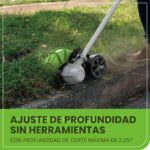 Bordeadora Greenworks ED80L02 80V sin Escobillas Hoja de Acero 8 Pulgadas Profundidad 2.25 Pulgadas Ajuste sin Herramien