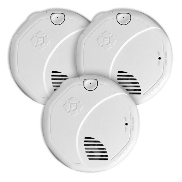 First Alert Alarma de humo de conexión directa con sensor dual interconectado con respaldo de batería, SM300-AC, paquete