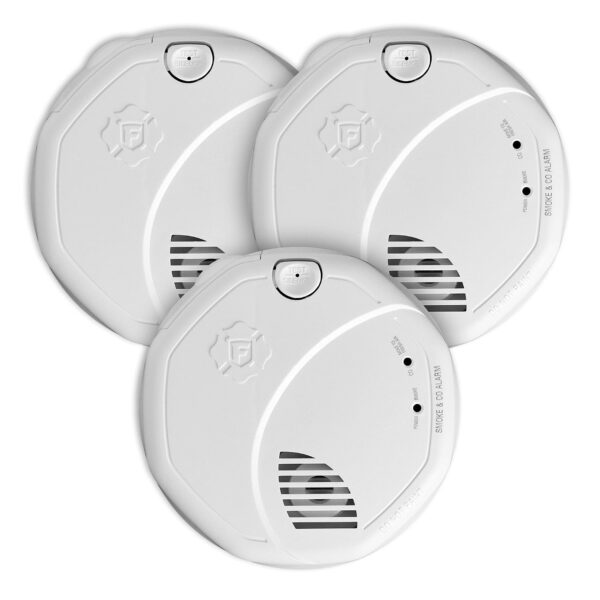 First Alert SMCO100 Alarma combinada de humo y monóxido de carbono operada por batería - Paquete de 3
