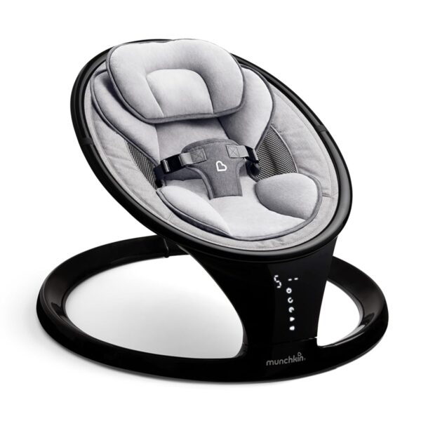 Columpio Eléctrico para Bebé Munchkin FTMU41660 con Bluetooth 5 Rangos de Movimiento Color Negro