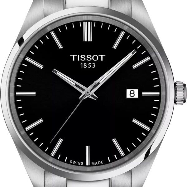 Reloj Tissot PR 100 T1504101105100 40mm Caja Acero Inoxidable Esfera Negra Movimiento Cuarzo Suizo