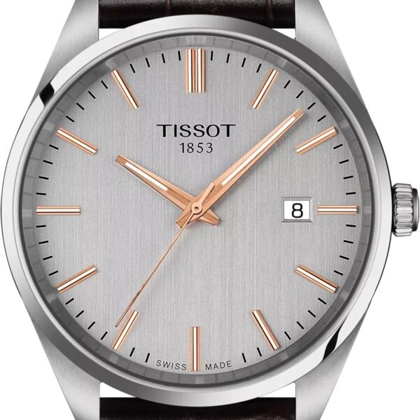 Reloj Tissot PR 100 T1504101603100 Cuarzo Caja Acero Inoxidable 40mm Correa de Cuero Marrón