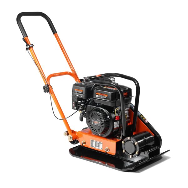VEVOR Compactador de placas de 6.5HP, motor de gasolina de 196CC, apisonadora vibratoria de 2360 lbs, apisonadora de res