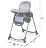 Silla Alta Maxi-Cosi Minla 6 en 1 Pizarra Clásica Tela EcoCare 9 Alturas 5 Reclinaciones