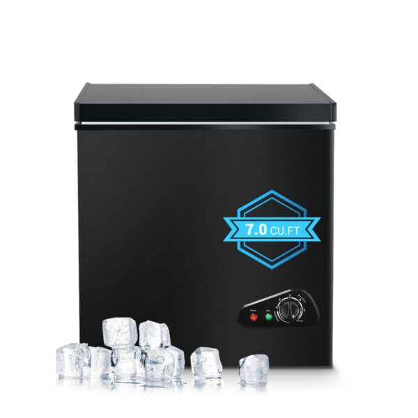 Congelador de Pecho 7.0 Pies Cúbicos Congeladores de Pecho Compactos con Termostato de 7 Configuraciones Ajustables Cong