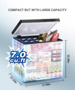 Congelador de Pecho 7.0 Pies Cúbicos Congeladores de Pecho Compactos con Termostato de 7 Configuraciones Ajustables Cong