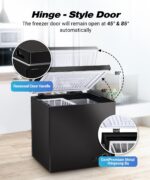 Congelador de Pecho 7.0 Pies Cúbicos Congeladores de Pecho Compactos con Termostato de 7 Configuraciones Ajustables Cong