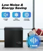 Congelador de Pecho 7.0 Pies Cúbicos Congeladores de Pecho Compactos con Termostato de 7 Configuraciones Ajustables Cong
