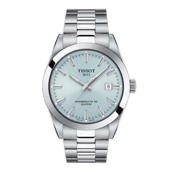 Reloj Tissot Gentleman Powermatic 80 Silicium T1274071135100 Caja de Acero Inoxidable 40mm Esfera Azul