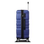 FridayParts Juego de Equipaje PP310829AAM 3 Piezas ABS Expandible 20 24 28 Pulgadas Azul Marino con Bloqueo TSA