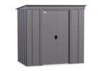 Cobertizo de Almacenamiento de Acero Arrow CLP64CCDSP 6 x 4 Pies Gris