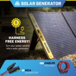 Panel Solar Plegable Portátil Champion Power Equipment 201247 200 Vatios Silicio Monocristalino