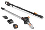 Sierra de Poste WEN 20759 Inalámbrica Sin Escobillas 20V Max 8 Pulgadas con Batería 4.0 Ah y Cargador