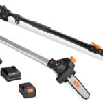 Sierra de Poste WEN 20759 Inalámbrica Sin Escobillas 20V Max 8 Pulgadas con Batería 4.0 Ah y Cargador
