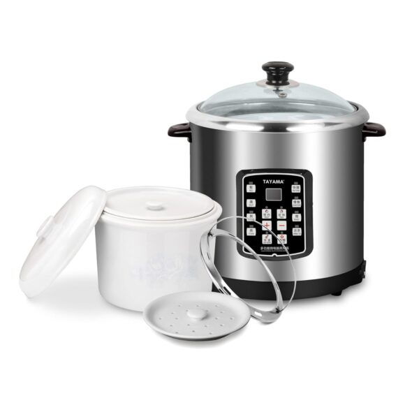 TAYAMA Cocina eléctrica multifuncional de acero inoxidable 8 en 1, 10 litros
