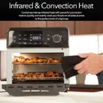 Nuwave Smart Air Fryer Oven with POWERPORT™ Plug-In Grill for Dual-Zone Efficient Cook, 100 in 1 Advanced Convection Toa