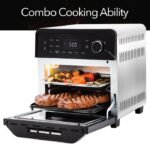 Nuwave Smart Air Fryer Oven with POWERPORT™ Plug-In Grill for Dual-Zone Efficient Cook, 100 in 1 Advanced Convection Toa