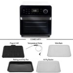 Nuwave Smart Air Fryer Oven with POWERPORT™ Plug-In Grill for Dual-Zone Efficient Cook, 100 in 1 Advanced Convection Toa