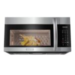 Empava Horno de microondas sobre la estufa con control de pantalla táctil, 1000 vatios, ventilación de 300 CFM y cocción