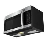 Empava Horno de microondas sobre la estufa con control de pantalla táctil, 1000 vatios, ventilación de 300 CFM y cocción