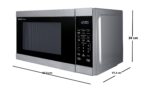 SHARP Horno microondas para encimera con plato giratorio extraíble de 12.4 pulgadas, 1000 vatios, 1.1 pies cúbicos, acer