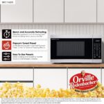 SHARP Horno microondas para encimera con plato giratorio extraíble de 12.4 pulgadas, 1000 vatios, 1.1 pies cúbicos, acer