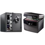 SentrySafe Caja fuerte de acero ignífuga e impermeable con cerradura de combinación de dial, carpeta de archivos y caja