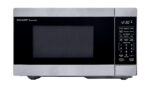 SHARP Horno microondas compacto de encimera con plato giratorio de carrusel extraíble de 10 pulgadas, 700 vatios, 0.7 pi