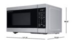 SHARP Horno microondas compacto de encimera con plato giratorio de carrusel extraíble de 10 pulgadas, 700 vatios, 0.7 pi
