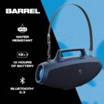 Altavoz Bluetooth Skullcandy Barrel Boombox Resistente al Agua IPX5 Azul Marino Batería 12 Horas
