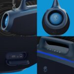 Altavoz Bluetooth Skullcandy Barrel Boombox Resistente al Agua IPX5 Azul Marino Batería 12 Horas