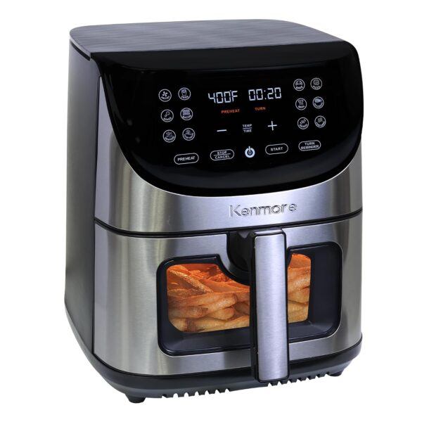 Kenmore Air Fryer - Aerogrill de 8 cuartos de galón, cesta antiadherente, freír francesa, pantalla táctil digital, 12 pr