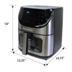 Kenmore Air Fryer - Aerogrill de 8 cuartos de galón, cesta antiadherente, freír francesa, pantalla táctil digital, 12 pr