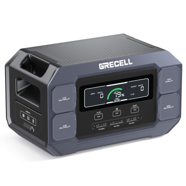Estación de Energía Portátil GRECELL Acc2400 2200W 1126Wh LiFePO4 Gris