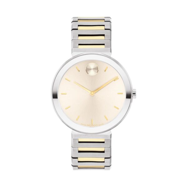 Reloj Movado Bold Horizon 3601091 para Mujer 34mm Bicolor Acero Inoxidable Resistente al Agua 30 Metros