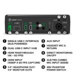 Mackie MainStream - Interfaz completa de transmisión en vivo y captura de video con teclas de control programables, soft