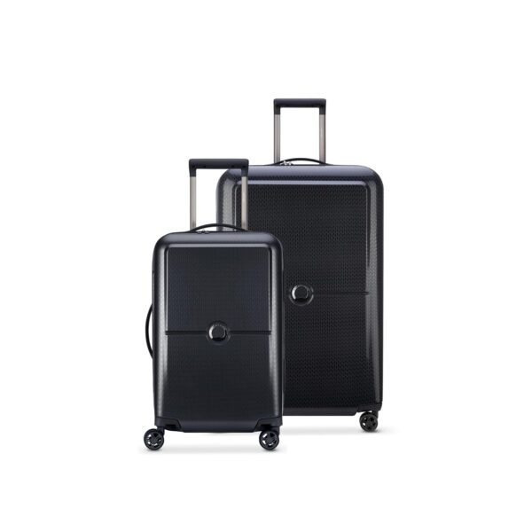 Maleta Delsey Paris Turenne Rígida Policarbonato Negro Juego de 2 Piezas 19/27