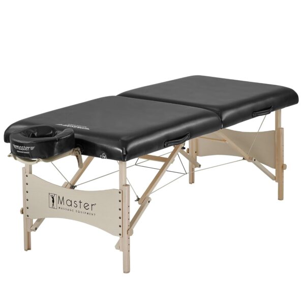 Mesa de Masaje Portátil Master Massage Balboa Pro 21005MC 30 pulgadas Madera de Haya Negro