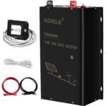 Inversor de Onda Sinusoidal Pura WZRELB SPWR7K48 7000W 48V a 120V 240V Fase Dividida con Pantalla LCD
