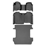 Juego de Tapetes SMARTLINER SA0401 B0457 K0400 2 Filas y Alfombrilla de Caja para Chevrolet Silverado 1500 y Silverado 2