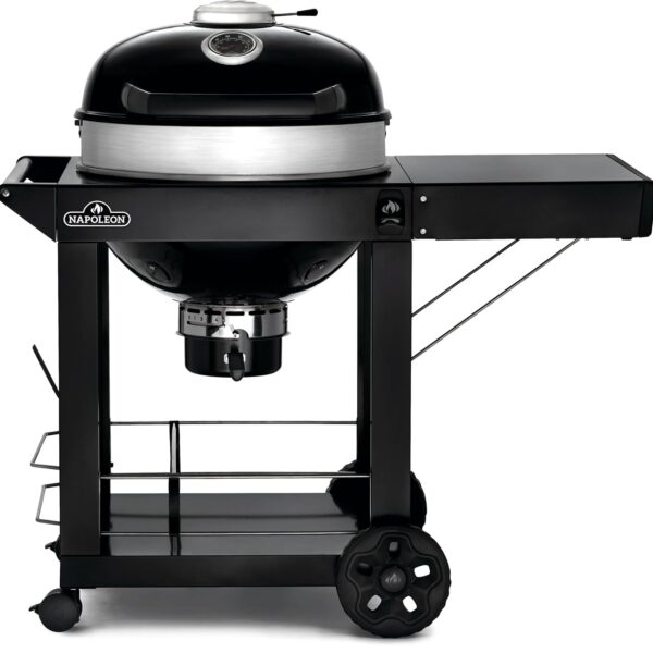 Parrilla de Carbón Napoleon PRO22K-CART-2 con Carrito Plegable Rejillas de Hierro Fundido Esmaltadas en Porcelana Diámet