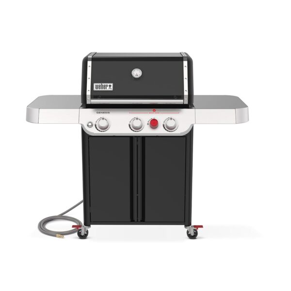 Parrilla de Gas Natural Weber Genesis E-325 3 Quemadores Negro Rejillas de Hierro Fundido