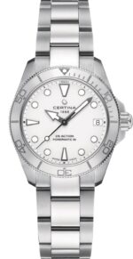 Reloj Certina DS Action Lady C0320071101100 Acero Inoxidable Automático Suizo Dial Blanco 34.5mm