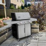 Parrilla de Gas Weber Genesis S-315 Propano Líquido 3 Quemadores Acero Inoxidable 513 Pulgadas Cuadradas
