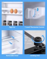 EUASOO FLS-80-BLACK Refrigeración, Negro