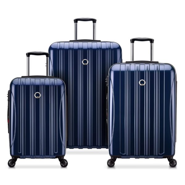 Maleta Delsey Paris Helium Aero Rígida Expandible Set 3 Piezas Azul Cobalto Policarbonato